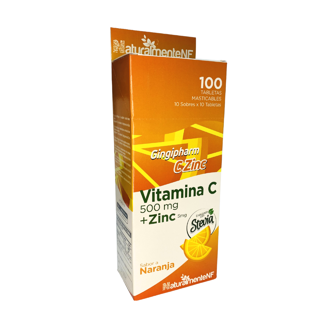 Vitamina C 500 mg x 100 Tabletas masticables ¡Contribuye a la función del  sistema inmune-antioxidante! – Dismundonatural